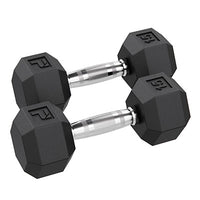Power Systems Rubber Hex Dumbbell, 3 lb., Pair — for Strength Training and Rehabilitation