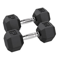 Power Systems Rubber Hex Dumbbell, 3 lb., Pair — for Strength Training and Rehabilitation