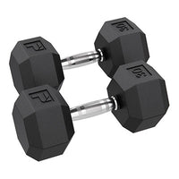 Power Systems Rubber Hex Dumbbell, 3 lb., Pair — for Strength Training and Rehabilitation