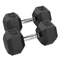 Power Systems Rubber Hex Dumbbell, 3 lb., Pair — for Strength Training and Rehabilitation