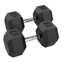 Power Systems Rubber Hex Dumbbell, 3 lb., Pair — for Strength Training and Rehabilitation