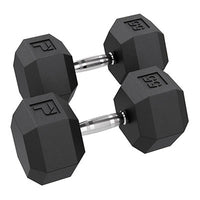 Power Systems Rubber Hex Dumbbell, 3 lb., Pair — for Strength Training and Rehabilitation