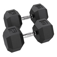 Power Systems Rubber Hex Dumbbell, 3 lb., Pair — for Strength Training and Rehabilitation