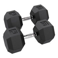 Power Systems Rubber Hex Dumbbell, 3 lb., Pair — for Strength Training and Rehabilitation