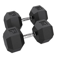 Power Systems Rubber Hex Dumbbell, 3 lb., Pair — for Strength Training and Rehabilitation
