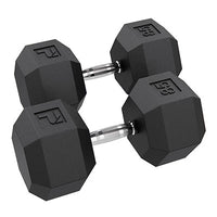 Power Systems Rubber Hex Dumbbell, 3 lb., Pair — for Strength Training and Rehabilitation