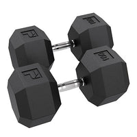Power Systems Rubber Hex Dumbbell, 3 lb., Pair — for Strength Training and Rehabilitation