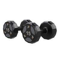 Power Systems Urethane Cardio Dumbbell, Gray, 3 lb., Pair — for Strength Training and Rehabilitation