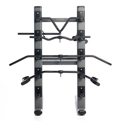 Power Systems Black Chrome Cable Attachment Bar Storage Rack w/ 9 Cable Attachment Bars — for Organized Equipment Storage