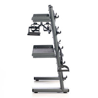 Power Systems Black Chrome Cable Attachment Bar Storage Rack w/ 9 Cable Attachment Bars — for Organized Equipment Storage