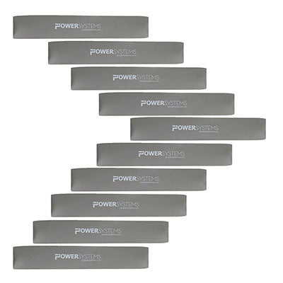 Power Systems Mini Versa-Loop, Ultra Heavy, Gray, 9", 10 Pack — for Resistance Training and Rehabilitation