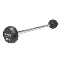 Power Systems Straight Handle Pro Style Rubber Fixed Barbell, 50 lb. — for Fitness Equipment in Clinical and Institutional Care