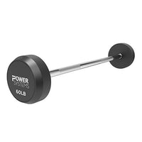 Power Systems Straight Handle Pro Style Rubber Fixed Barbell, 50 lb. — for Fitness Equipment in Clinical and Institutional Care