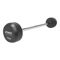 Power Systems Straight Handle Pro Style Rubber Fixed Barbell, 50 lb. — for Fitness Equipment in Clinical and Institutional Care