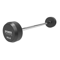 Power Systems Straight Handle Pro Style Rubber Fixed Barbell, 50 lb. — for Fitness Equipment in Clinical and Institutional Care