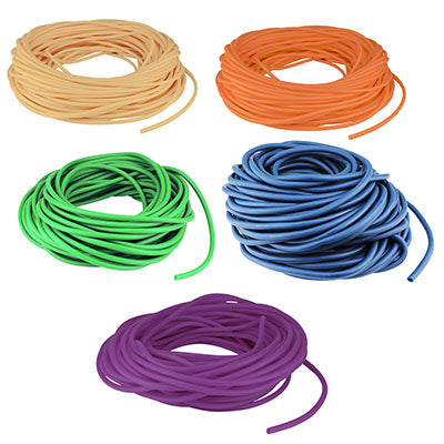 Val-u-Band Val-u-Tubing - Latex Free - 25' - 5-piece set (1 each: peach, orange, lime, blueberry, plum) — for Resistance Training and Rehabilitation