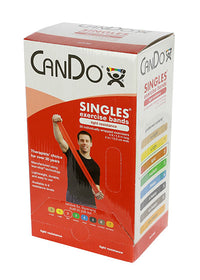 CanDo Low Powder Exercise Band - 5' length - Yellow - x-light — for Resistance Training and Rehabilitation