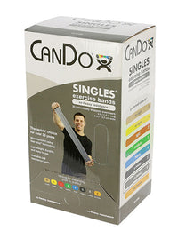 CanDo Low Powder Exercise Band - 5' length - Yellow - x-light — for Resistance Training and Rehabilitation
