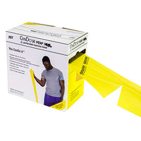 CanDo Low Powder Exercise Band - 100 yard Perf 100 roll - Yellow - x-light — for Resistance Training and Rehabilitation