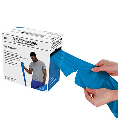 CanDo Low Powder Exercise Band - 100 yard Perf 100 roll - Yellow - x-light — for Resistance Training and Rehabilitation