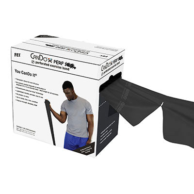 CanDo Low Powder Exercise Band - 100 yard Perf 100 roll - Yellow - x-light — for Resistance Training and Rehabilitation