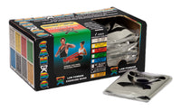 CanDo Low Powder Exercise Band - case of 40 (2 ea: boxes of 20), 4' length - Silver - xx-heavy — for Resistance Training and Rehabilitation
