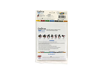 CanDo Low Powder Exercise Band Pep Pack - Easy with yellow, red and green band — for Resistance Training and Rehabilitation