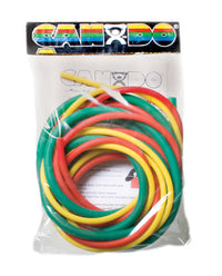 CanDo Low Powder Exercise Tubing Pep Pack - Easy with Yellow, Red, and Green tubing — for Resistance Training and Rehabilitation