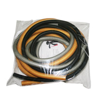 CanDo Low Powder Exercise Tubing Pep Pack - Challenging with Black, Silver, and Gold tubing — for Resistance Training and Rehabilitation