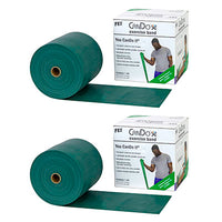 CanDo Low Powder Exercise Band - Twin-Pak - 100 yard (2 x 50 yard rolls) - Yellow - x-light — for Resistance Training and Rehabilitation