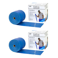 CanDo Low Powder Exercise Band - Twin-Pak - 100 yard (2 x 50 yard rolls) - Yellow - x-light — for Resistance Training and Rehabilitation