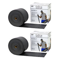 CanDo Low Powder Exercise Band - Twin-Pak - 100 yard (2 x 50 yard rolls) - Yellow - x-light — for Resistance Training and Rehabilitation