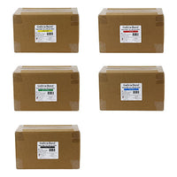 CanDo Low Powder Exercise Band - Twin-Pak - 100 yard - 5 color set (2 x 50 yard boxes of each color: Yellow, Red, Green, Blue, Black) — for Resistance Training and Rehabilitation