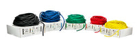CanDo Low Powder Exercise Tubing - 100' dispenser rolls, 5-piece set (1 each: yellow, red, green, blue, black) — for Resistance Training and Rehabilitation