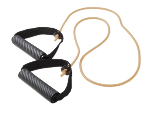 CanDo Tubing with Handles Exerciser - 48" - Tan - xx-light — for Resistance Tubing in Clinical and Institutional Care