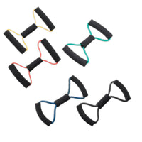 CanDo Tubing BowTie Exerciser - 14" - 5-piece set (1 each: yellow, red, green, blue, black) — for Resistance Tubing in Clinical and Institutional Care