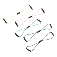 CanDo Tubing BowTie Exerciser - 30" - 5-piece set (1 each: yellow, red, green, blue, black) — for Resistance Tubing in Clinical and Institutional Care