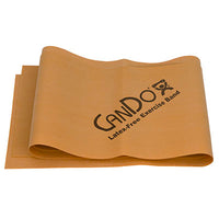 CanDo Latex Free Exercise Band - 4' length - Yellow - x-light — for Resistance Training and Rehabilitation