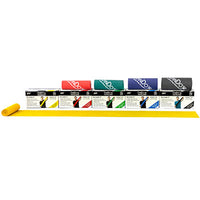 CanDo Latex Free Exercise Band - 6 yard rolls, 5-piece set (1 each: yellow, red, green, blue, black) — for Resistance Training and Rehabilitation