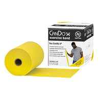 CanDo Latex Free Exercise Band - 6 yard roll - Yellow - x-light — for Resistance Training and Rehabilitation