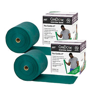 CanDo Latex Free Exercise Band - 100 yard (2 x 50 yard rolls) - Yellow - x-light — for Resistance Training and Rehabilitation