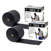 CanDo Latex Free Exercise Band - 100 yard (2 x 50 yard rolls) - Yellow - x-light — for Resistance Training and Rehabilitation