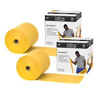 CanDo Latex Free Exercise Band - 100 yard (2 x 50 yard rolls) - Yellow - x-light — for Resistance Training and Rehabilitation