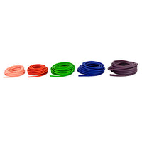 REP Tubing Latex Free Exercise Tubing, 25', Set of 5 (Peach through Plum) — for Resistance Training and Rehabilitation