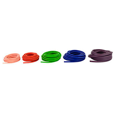 REP Tubing Latex Free Exercise Tubing, 25', Set of 5 (Peach through Plum) — for Resistance Training and Rehabilitation