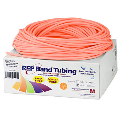 REP Tubing Latex Free Exercise Tubing, 100', Peach (Level 1) — for Resistance Training and Rehabilitation
