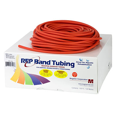 REP Tubing Latex Free Exercise Tubing, 100', Orange (Level 2) — for Resistance Training and Rehabilitation