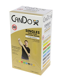 CanDo Latex Free Exercise Band - 5' length - Tan - xx-light — for Resistance Training and Rehabilitation