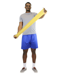 CanDo Latex Free Exercise Band - 5' length - Tan - xx-light — for Resistance Training and Rehabilitation