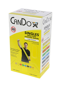CanDo Latex Free Exercise Band - 5' length - Yellow - x-light — for Resistance Training and Rehabilitation